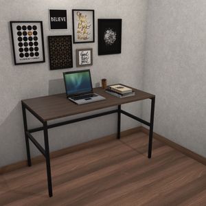 MESA MARELLI FRAME 1200 X 600MM CARVALHO MUNIQUE COM ESTRUTURA PRETA