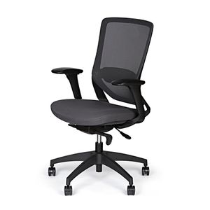 CADEIRA DIRETOR MARELLI SOPHIE 2457 CINZA COM ESTRUTURA PRETA E BASE PRETA
