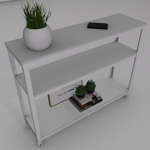 ESTANTE MARELLI MOVEMENT 1400X400MM BRANCA COM RODÍZIOS EM BRANCO