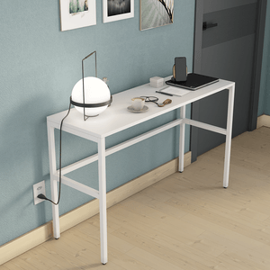 MESA DE APOIO MARELLI FRAME 1200X400MM BRANCA COM ESTRUTURA EM BRANCO