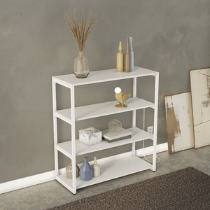 ESTANTE MARELLI FRAME 1000 X 400MM BRANCO COM ESTRUTURA BRANCA