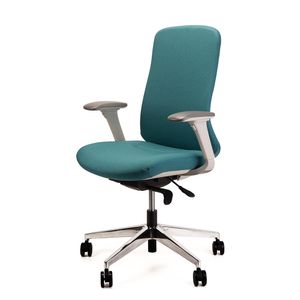 CADEIRA DIRETOR MARELLI  SELECT 2367 AZUL COM ESTRUTURA CINZA CLARO E BASE POLIDA