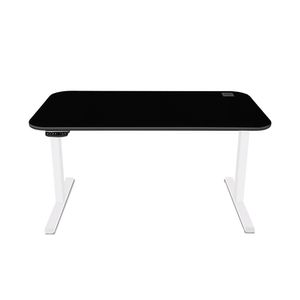 MESA COM REGULAGEM DE ALTURA MARELLI UP 1400x700MM PRETA COM ESTRUTURA EM BRANCO