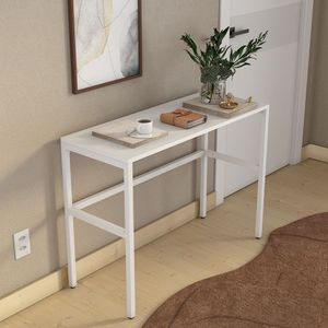 MESA DE APOIO MARELLI FRAME 1000x400MM BRANCA COM ESTRUTURA EM BRANCO